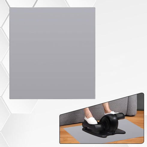 Under Desk Ellipse Anti-Slip Silicone Mat, 23.62x21.65in Ellipse Leg Exerciser Machine Anti-Slip Workout Mat for Under Desk Ellipticals Treadmill ...