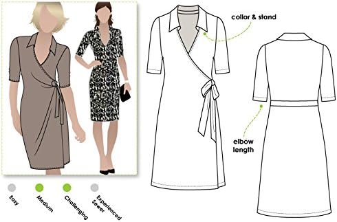 Style Arc Sewing Pattern - Lea Knit Wrap Dress (Sizes 04-16)...