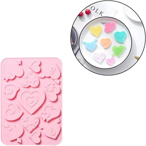 DanLingJewelry 2Pcs Heart Silicone Molds Valentine Heart Shape Silicone Molds for Chocolate Cake Jelly Pudding Baking...