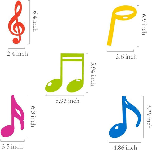 CC HOME 30Pack Music Note Hanging Swirls Piano Musical Note Ceiling Streamer Birthday Party Decorations Emotional Music Themed Party Favors for Ho...