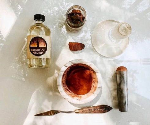 Natural Earth Paint Refined Walnut Oil | Non-Toxic | Professional Grade | Pure | Vegan | 8oz...