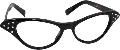 Hip Hop 50's Shop Womens Cat Eye Rhinestone Glasses...