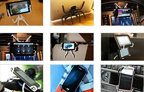 Multi-Function Portable Spider Flexible Grip Holder for Smartphones and Tablets...