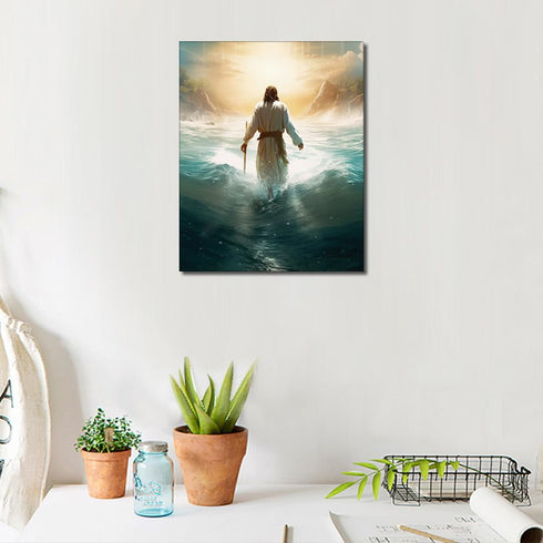 TUMOVO Adult Paint by Number Jesus Adults' Paint-by-Number Kits Son of God Paint Number Kits Romantic DIY Acrylic Paint by Numbers Painting Kit Ho...