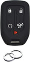 1PCS Compatible with Chevy Chevrolet Silverado GMC Sierra 1500 2500 HD 3500 HD Silicone Smart Key Fob Cover Case Protector Truck Accessories Fob H...