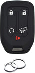 1PCS Compatible with Chevy Chevrolet Silverado GMC Sierra 1500 2500 HD 3500 HD Silicone Smart Key Fob Cover Case Protector Truck Accessories Fob H...