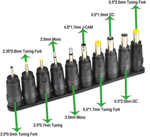 aceyoon 38 PCS Universal Laptop DC Power Adapter Tips 5.5 mm x 2.1 mm DC AC Power Adapter Kits Connector for Thinkpad Power Supply Plug Jack Sets...