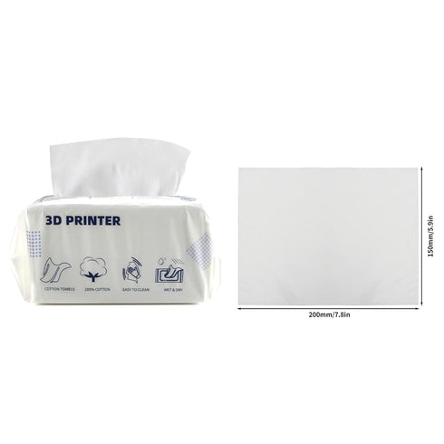 BCZAMD Toaiot 3D Printer Accessories Resin Cleaning Tool Dry Wipes - Lint Free - Flushable Towel - 100 Counts 15x20cm/ 5.9*7.8in for Cleansing Sil...
