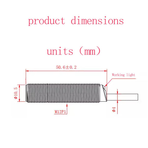 M12 Inductive Proximity Sensor Switch?NPN NC DC 12-24V, 4mm Detecting Distance SR12-04NCN 2M Cable Length...