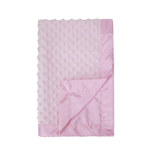 Pro Goleem Baby Soft Minky Dot Blanket with Silky Satin Backing Baby Gifts for Girls?Pink, 30’’ x 40’’?...
