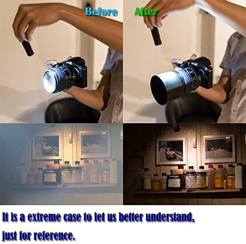 SIOTI 62mm Lens Hood, Matte Treatment Inside, Aluminum Material, Compatible with All Camera Lens S/C/N/F/O/P etc.(62mm)...