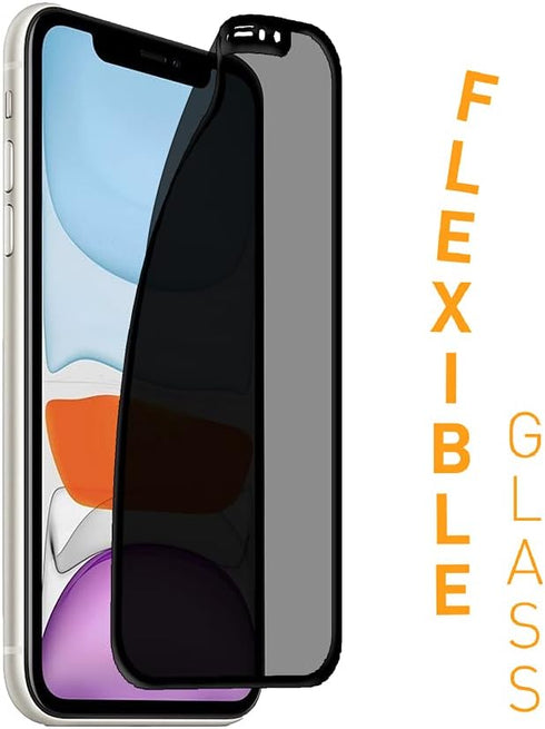 ARMOR Flexible Glass 2.5D Full Coverage Screen Protector for iPhone 11 / XR, Privacy Guard with 9H...