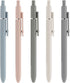 5PCS Retractable Gel Pens Set, Quick Dry Black Ink Fine Point Roller Ball Gel Ink Pen for Smooth Writing (Morandi Color)...