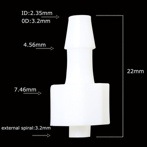 10pcs Female Luer Lock 1/8" PP Hose Barb Adapter for Laboratory Biochemical/Analytical Instruments, Food Machinery and Aquarium Equipment...