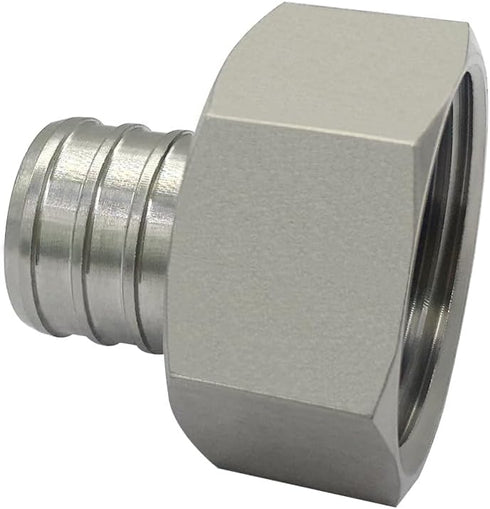 Beduan Stainless Steel PEX Garden Hose Adapter Fitting 1/2" PEX Barb to 3/4" GHT Female Connector for Outdoor Garden Irrigation Watering...