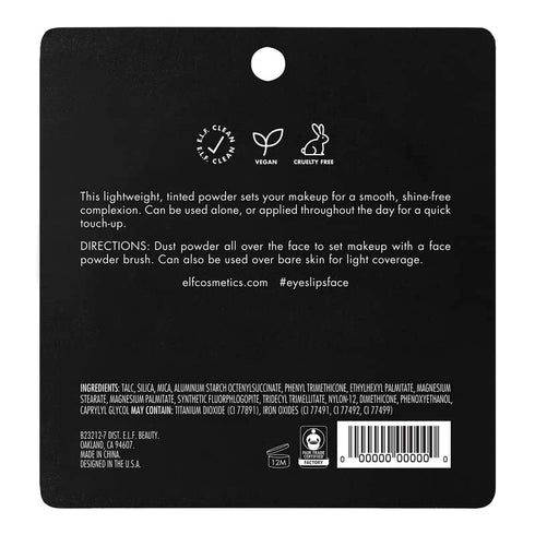 e.l.f. Prime & Stay Finishing Powder, Sets Makeup, Controls Shine & Smooths Complexion, Sheer, 0.18 Oz (5g)...