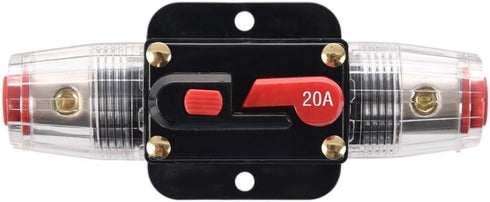 Circuit Breaker 20A 20-300amp Reset Fuse Holder Inline Fuse for Car Audio and Amps Overload Protection 12V-24V DC Replace Fuses...