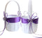 2PCS Purple Flower Girl Basket Double Heart Rhinestone Elegant For Wedding Ceremony Party Favor...