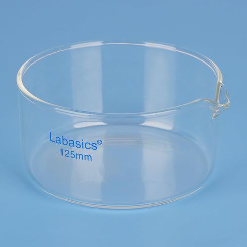 Crystallizing Dish with Spout and Heavy-Duty Rim, Thick-Walled Design High Borosilicate Glass Reusable Crystallizing Dishes for Crystallization an...