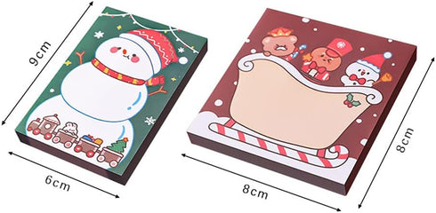 Cartoon Christmas Sticky Notes Student Message Memo Pads Study Office Memos Santa Claus N Times Posts 8 Sets(About 50 Sheets per Set)MGPFERD...