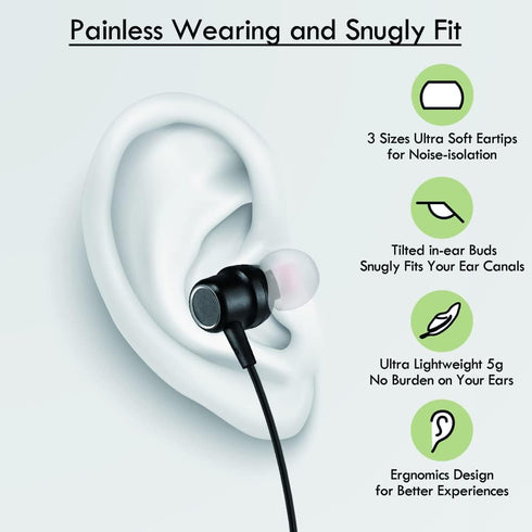 USB Earbuds with 8.2FT Extra Long Cord for Computer, in-Ear USB Headphone Headset with Mic Compatible with Laptop, Desktop PC, Notebook & Chromebo...