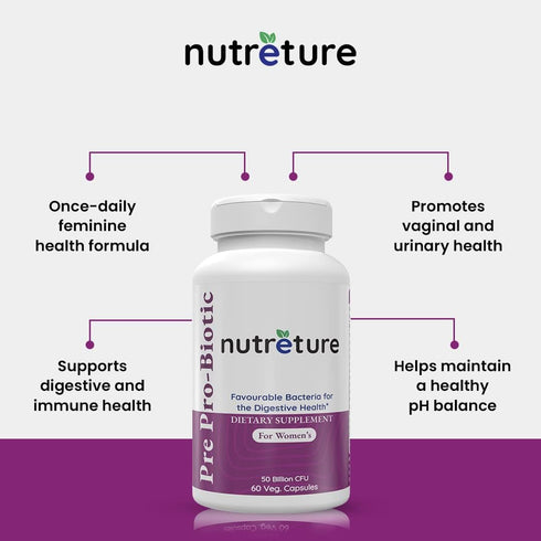 Prebiotics and probiotics for Women | Vaginal probiotics | Womens probiotic | 60 Capsules of Women probiotic | 50 Billion cfu...