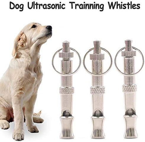 3 Pack Dog Whistle Training to Stop Barking to Make Dogs Come to You Ultrasonic Sound with Adjustable Frequencies Sit Down Recall Repel Silent Bar...