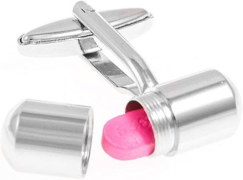 Pill Holder Pharmacist Doctor MD Pair Cufflinks in a Presentation Gift Box & Polishing Cloth...