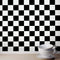 1339 Black White Mosaic Trellis Peel and Stick Wallpaper 17.7" x 9.8ft Square Lattice Self-Adhesive Checkered Contact Paper Shelf Liner Kitchen Ba...