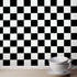 1339 Black White Mosaic Trellis Peel and Stick Wallpaper 17.7" x 9.8ft Square Lattice Self-Adhesive Checkered Contact Paper Shelf Liner Kitchen Ba...