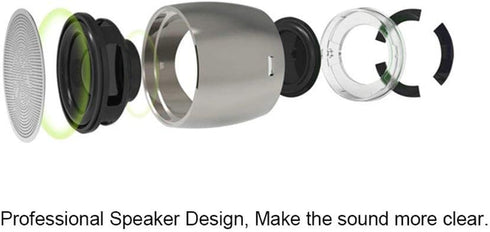 EWA Portable Wireless Mini Speaker with Passive Subwoofer, Enhanced Impactive Bass, Tiny Body Loud Voice, Minimalism Design, Perfect Speaker for S...