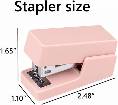 stapler,office Manual stapler,Children's stapler,Including 2660 staples, Capacity 20 sheets (Pink-2P)...