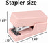 stapler,office Manual stapler,Children's stapler,Including 2660 staples, Capacity 20 sheets (Pink-2P)...