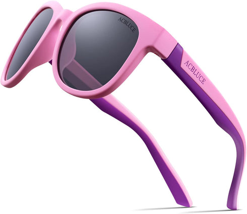 Kids Polarized Sports Sunglasses TPEE Frame with Adjustable Strap for Boys Girls Age 6-12...