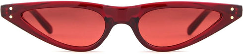 GIFIORE Retro Small Cat Eye Sunglasses Y2K Tinted Colored Lense Black Skinny Tiny Sun Glasses...