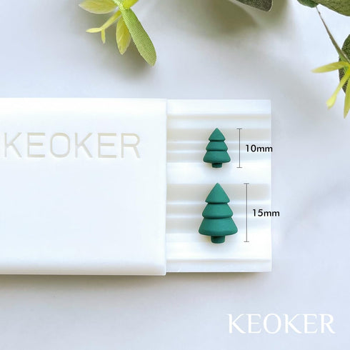 KEOKER Christmas Polymer Clay Bead Roller, Polymer Clay Earrings Tools, Christmas Tree Bead Maker, clay jewelry making tool, helps You make perfec...
