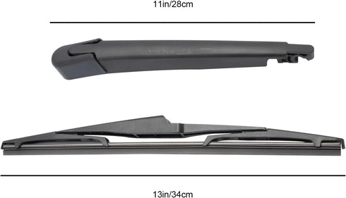 Rear Windshield Wiper Arm Blade for 2015-2023 Kia Sedona Telluride 2013-2019 Hyundai Santa Fe, Back Window Wiper Blades Set Replace# 98811B8000 98...