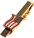 American Tie Clip for Men, Gold American Flag Necktie Bar Clips, Formal Tie Pins Stickpin Gift for USA Governor, Officer, Lawyer, Soldier, Patriot...