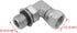 (2-PACK) 6901-06-04-NWO Hydraulic Hose Adapter Fitting 3/8" Male Adjustable Nut O-Ring Boss (9/16-18 UNF) × 1/4" Female Swivel (1/4-18 NPSM) 90° E...