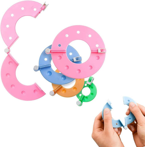 Pom Pom Maker,30pcs Pom Pom Makers kit Includes 8 PCS Pom Pom Maker+2pcs Scissors+10pcs Plastic Needles+10pcs kntting Stitch Markers for DIY Wool ...