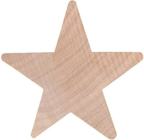Wood Stars for Crafts, Small Wooden Stars Cutouts 2 Inch by 1/4 Inch, Pack of 25, Christmas, July 4th & Memorial Day by Woodpeckers...