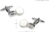 Transparent Bright Light Lamp Bulb Cufflinks...