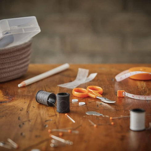 Fiskars Sewing Kit - 62-Piece Sewing Set with Case - Craft Supplies for Sewing - Clear...