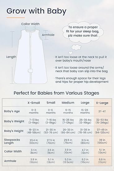 TotAha Sleep Sack 6-12 Months, 0.5 TOG Summer Light Sleeping Sacks, Buttery Soft Wearable Blanket Baby Sleep Bag with 2-way Zipper...