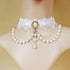 Choker Lace Necklace Retro Lolita Lace Choker Gothic Steampunk Costume Handmade Bride Choker for Women Vintage Punk Waistband for Halloween Christ...