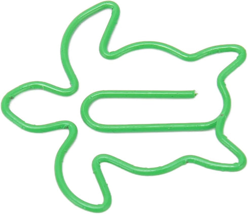 Fancy Paperclips, 100Pcs Small Paper Clips Strong Clamping Widely Used for School (Sea Turtle)...