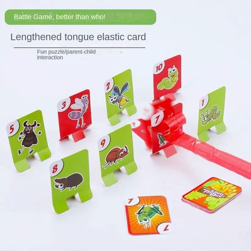 Frog Tongue Game with Blowing air, Two-Pack and Four-Pack, Insect Cardboard Included, Multiplayer Game! (Quad)...