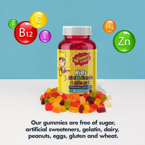 Kids Multivitamin and Mineral Supplement Gummies for Kids, All-Natural I 30 Count (1 Pack)...