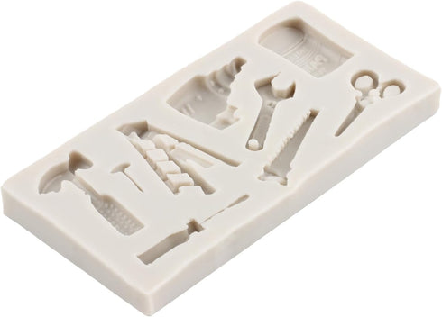 Construction Tools Fondant Silicone Molds Hand Tool Chocolate Mold Wrench Mold For Cake Decoration Cupcake Topper Candy Polymer Clay Gum Paste Set...