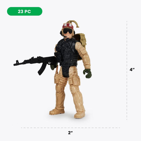 Boley 6-Pack Soldier Toy Set - Elite Force Army Men Figurines and Accessories – Pretend Play Soldier Toys for Kids - Ages 3 and Up!...